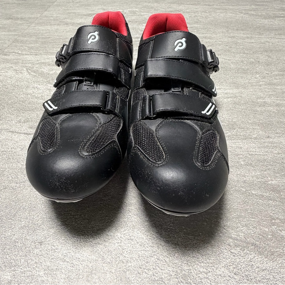 Peloton Cycling Shoes Size 48 - Black/Red - Rarely Used - Good Condition